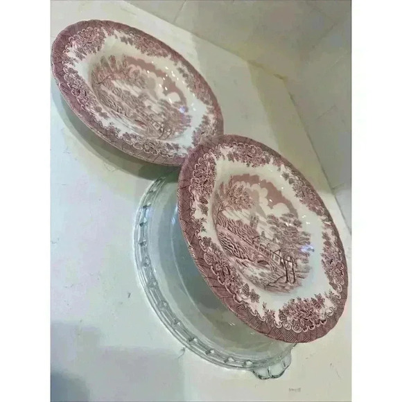 Churchill Rosa Red Willow Coupe Bowl 8.5'  Lot 2 bowls - Picture 3 of 13